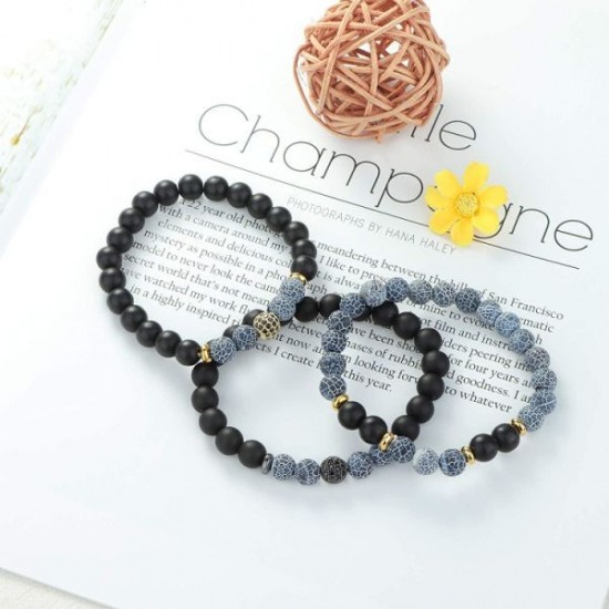 8MM Bead Bracelets For Men Women Lava Rock Lion Leopard Beaded Bracelets Set 8MM Bead Bracelets For Men Women Lava Rock Lion Leopard Beaded Bracelets Set
